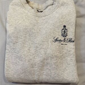 Sporty & Rich Gray Crewneck Sweater